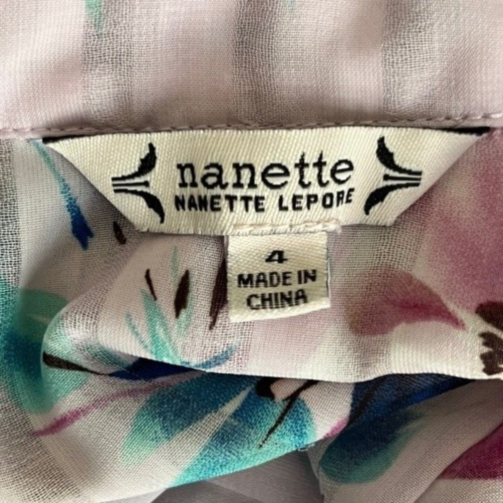 Nanette Lepore Sugar Plum Floral Pleated Dress Size 4 - Picture 12 of 12